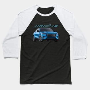 MUSTANG MACH-E GT Grabber Blue Electric Baseball T-Shirt